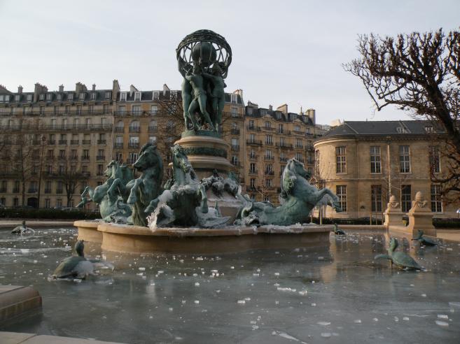  fontaine gelée, jardin Marco-Polo
